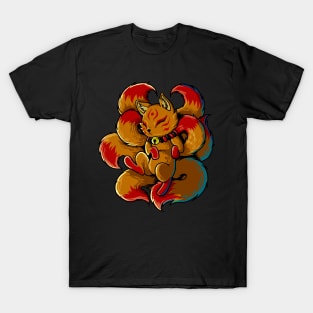 Japanese Yokai figure - Kawaii Kitsune T-Shirt